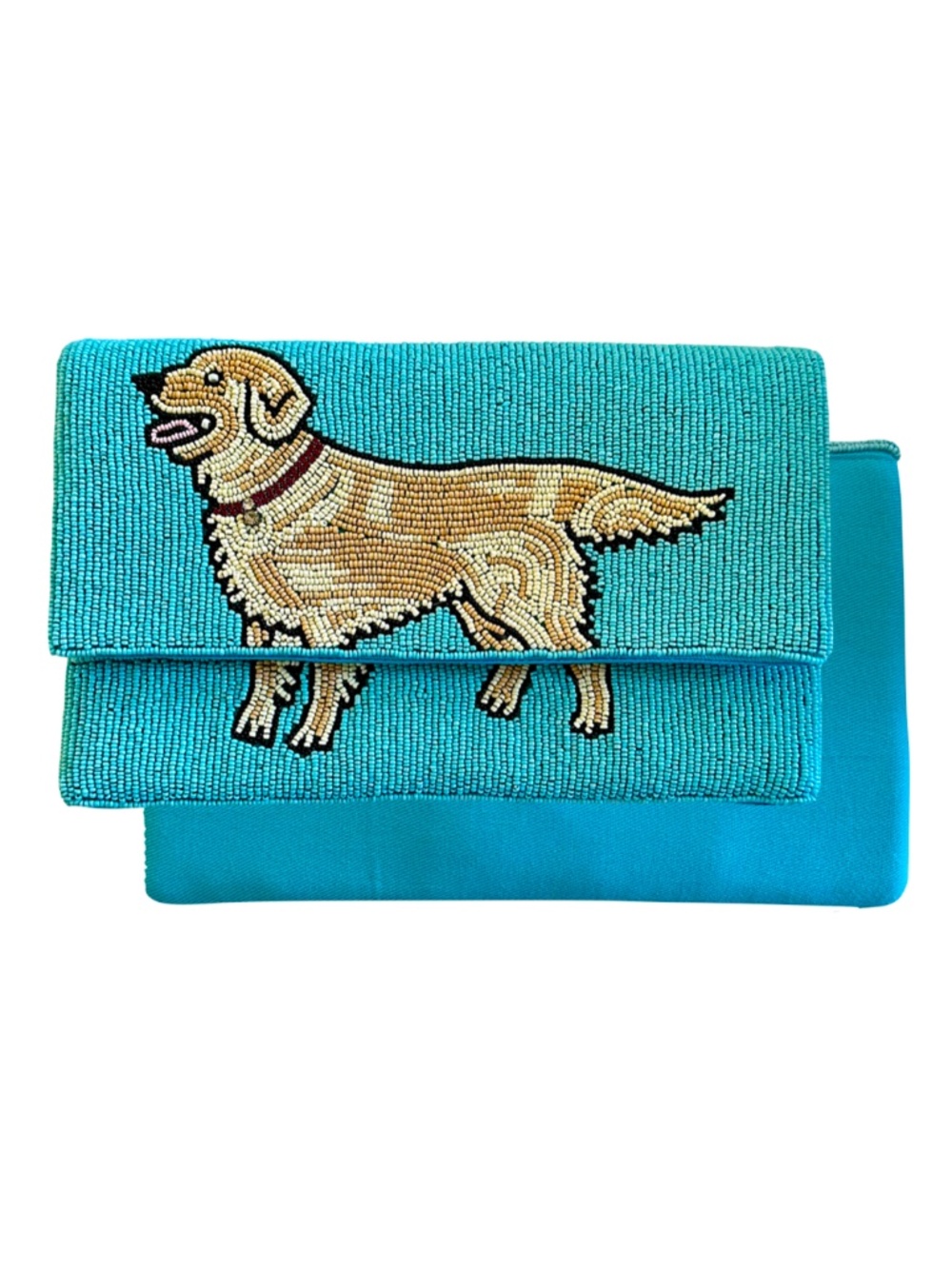 Golden Retriever Crossbody Clutch Bag, Dog Beaded Bag Lily Posh - Picture 2 of 2